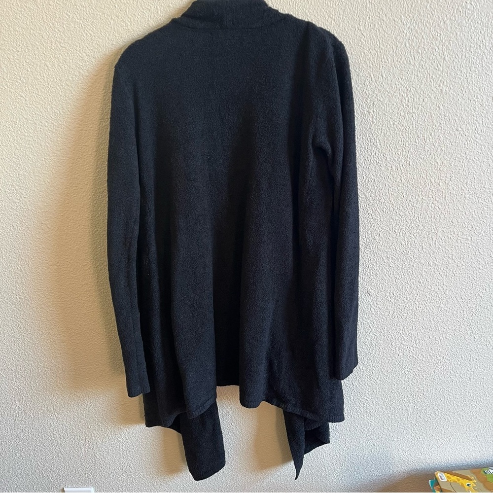BAREFOOT DREAMS Bamboo Chic Lite Calypso Wrap Cardigan Black S/M - Picture 7 of 7